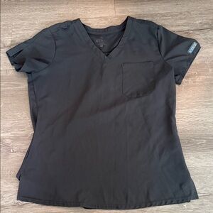 Med Couture Women's Gray V-Neck Top